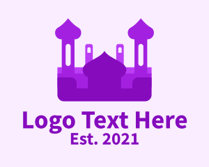 Mausoleum - Purple Muslim Temple logo design