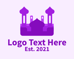 Temple-house - Purple Muslim Temple logo design