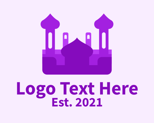 Arab - Purple Muslim Temple logo design