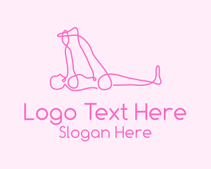 Line Art Yoga Stretch  Logo