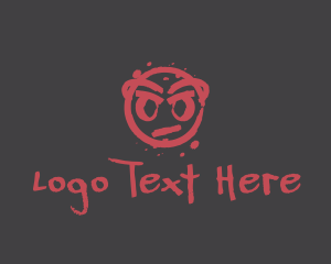 Emoticon - Graffiti Ink Splat logo design