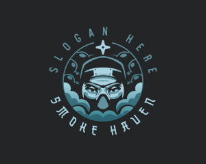 Ninja Assassin Smoke logo design