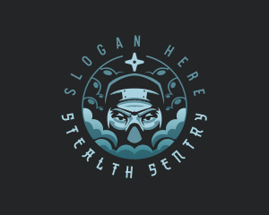 Ninja Assassin Smoke logo design