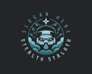 Ninja Assassin Smoke logo design