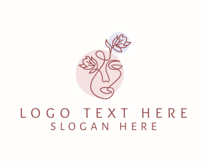 Facial Care - Nature Floral Face logo design