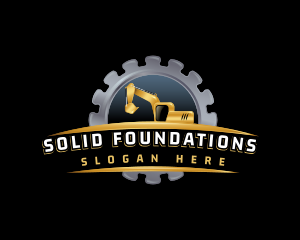 Heavy Duty - Excavator Construction Equipment logo design