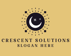 Fortune Teller Crescent Moon logo design