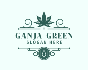 Cannabis Leaf Marijuana logo design