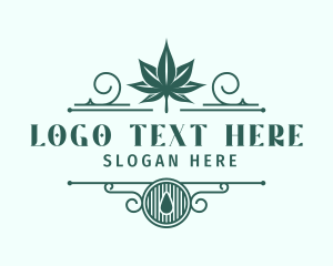 Weed - Cannabis Leaf Marijuana logo design