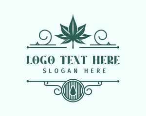 Therapeutic - Vintage Cannabis Leaf logo design