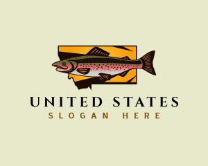 Montana Fish Trout logo design