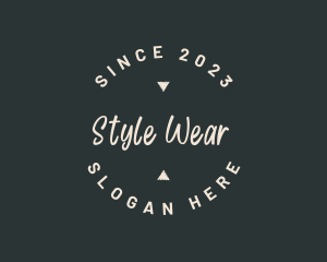 Wear - Hipster Cursive Badge logo design