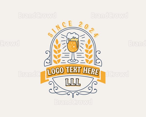 Malt Beer Brewery Logo