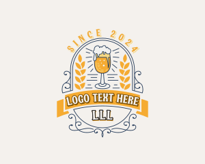 Weizen Glass - Malt Beer Brewery logo design