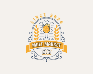 Malt Beer Brewery logo design