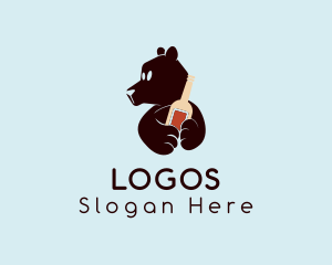 Cocktail - Bear Bottle Drinking logo design