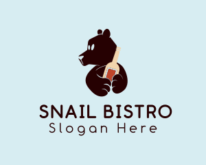 Bear Bottle Drinking logo design