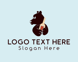 Bear Bottle Drinking Logo