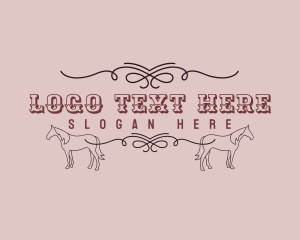 Desert - Western Rodeo Horses logo design