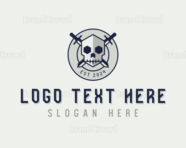 Military Skull Weaponry Logo