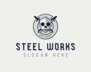 Military Skull Weaponry logo design