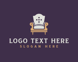 Home Decor - Armchair Couch logo design