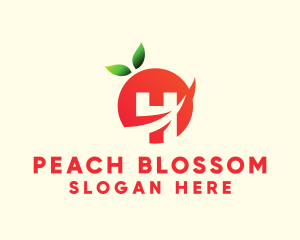 Peach - Red Peach Letter H logo design