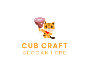 Feline Cat Ham logo design