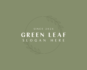 Leaf Wreath Ornament logo design