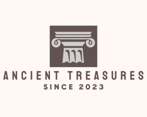 Ancient Ionic Column logo design