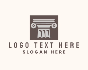 Ancient Ionic Column Logo