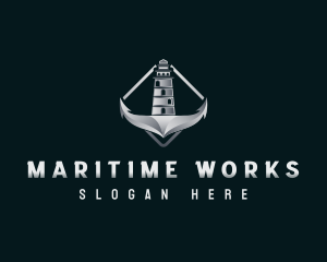 Maritime Anchor Lighthouse logo design