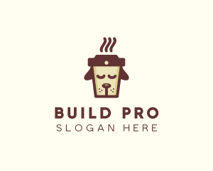 Pooch - Dog Coffee Cup logo design