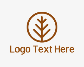 Cryptocurrency - Brown Tree Circle logo design