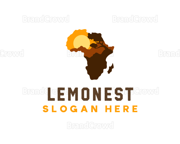 African Map Country Logo