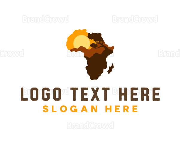 African Map Country Logo