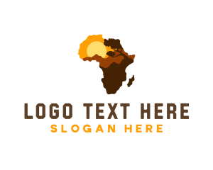 Geography - African Map Country logo design