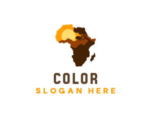 African Map Country Logo