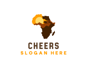 African Map Country Logo