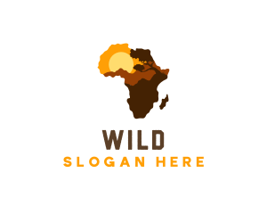 African Map Country Logo