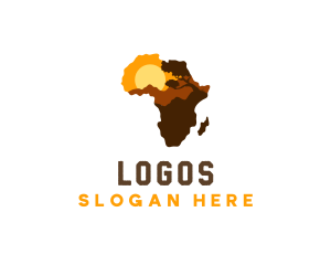 Nation - African Map Country logo design