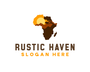 Country - African Map Country logo design