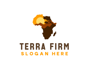 Landmass - African Map Country logo design