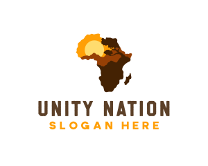 Nation - African Map Country logo design