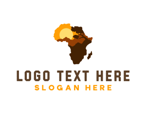 African Map Country Logo