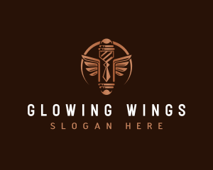 Barber Wings Haircut logo design