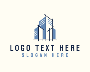 Blueprint - Building Contractor Architecture logo design