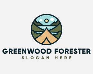 Camping Lake Forest logo design