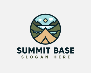 Camping Lake Forest logo design