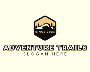 Trekking - Peak Mountain Trekking logo design